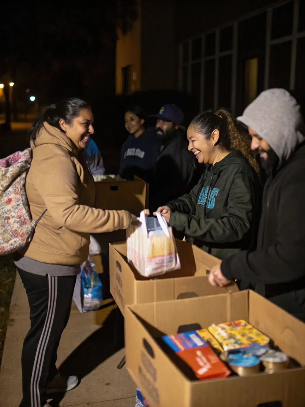An image of volunteers delivering hot meals to families in need, showcasing the Hot Meal Delivery Program.
